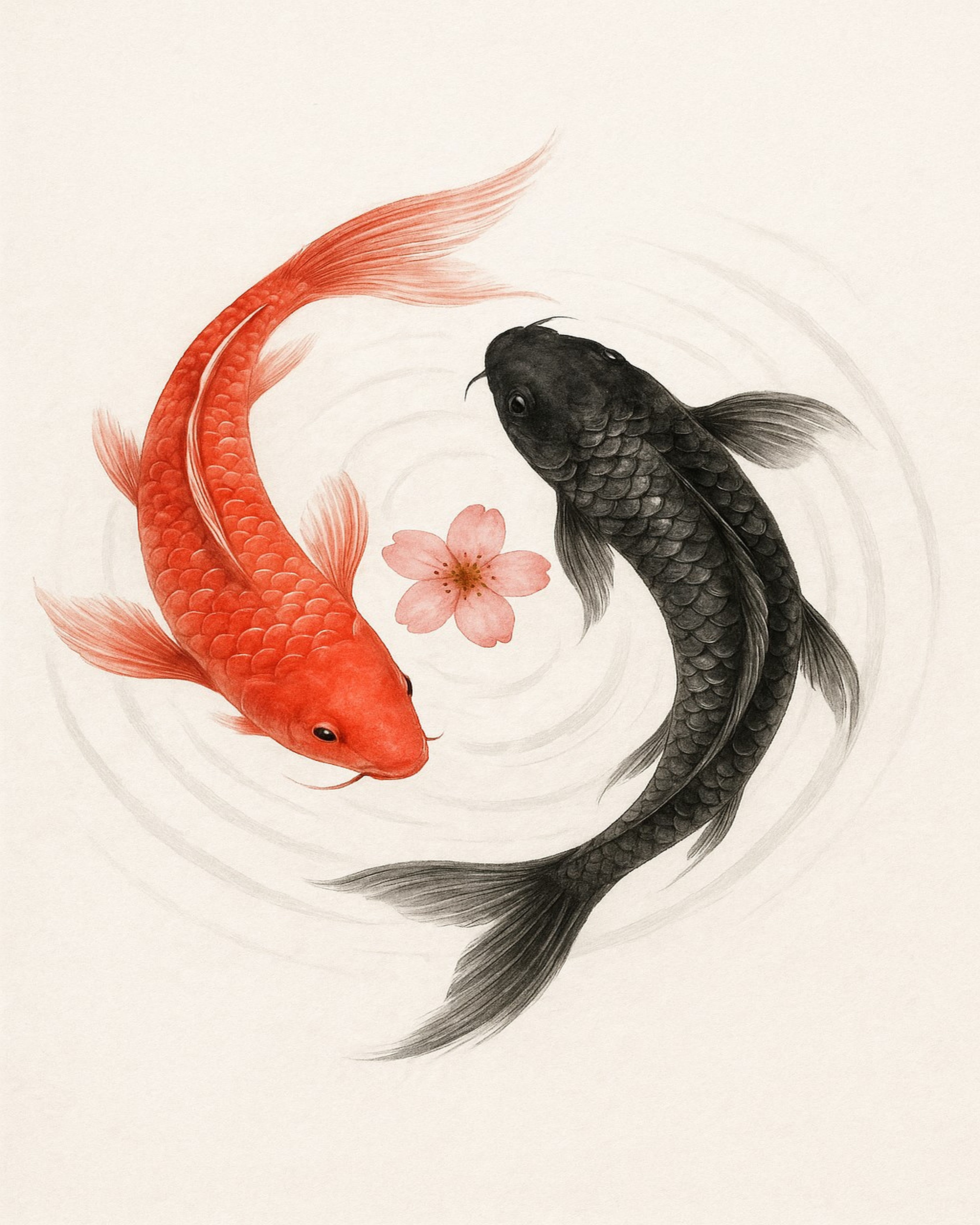 Koi artwork preserved in 4:5 ratio