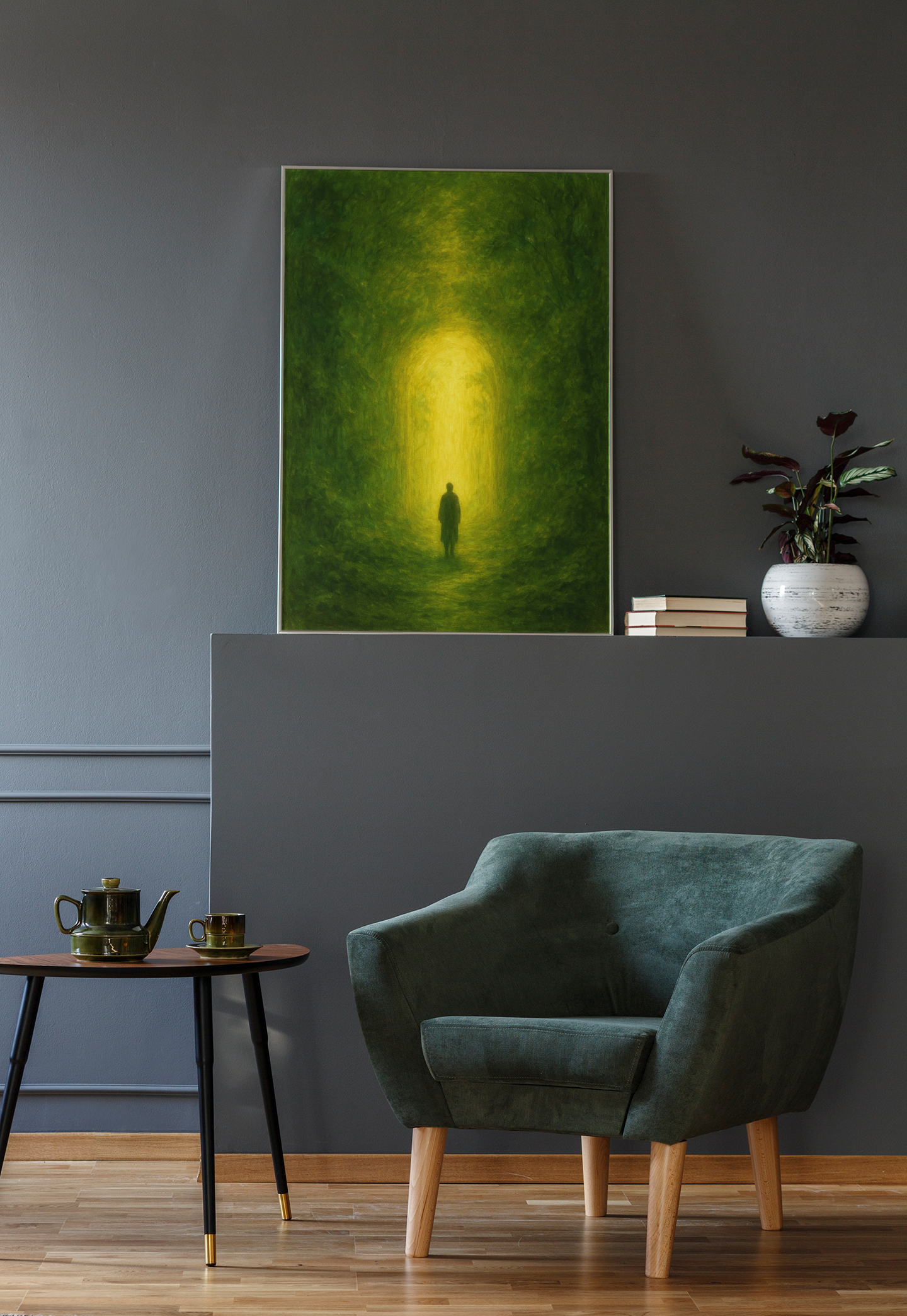 Forest silhouette art — real Etsy listing sized with SnapToSize