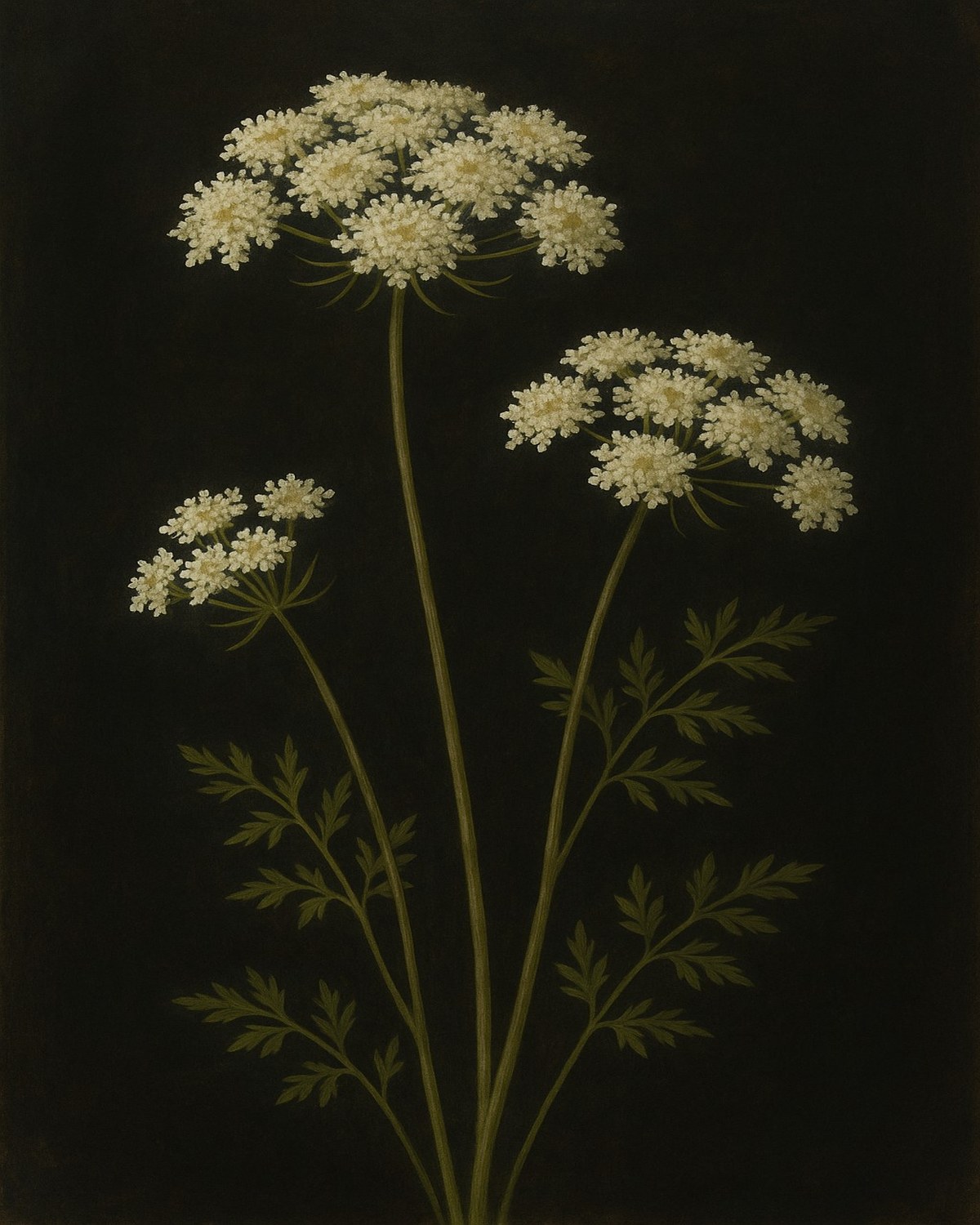 Wildflower botanical art print at 4×5 ratio